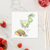 Serviette En Papier Margaritas & Tacos Wedding shower tropical (En situation)