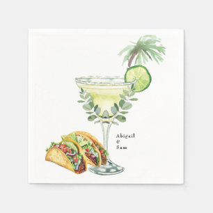 Serviette En Papier Margaritas & Tacos Wedding shower tropical