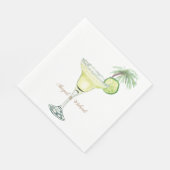 Serviette En Papier Margaritas Tropical Couple Names Déjeuner (Coin)