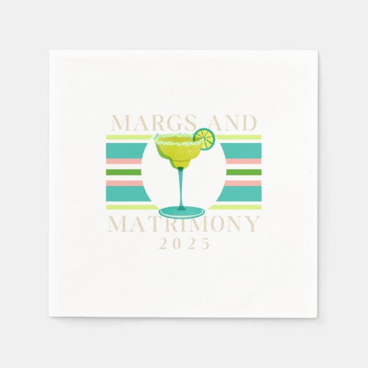 Serviette En Papier Marges et mariage - Bachelorette 2025 (Devant)