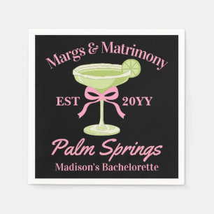Serviette En Papier Marges et Mariage Margaritas Bachelorette Party