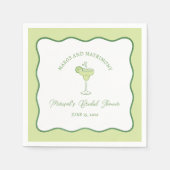 Serviette En Papier "Marges & Mariage" Lime Margarita Fête des mariées (Devant)