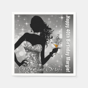 Serviette En Papier Margie Bling Bombshell Sparkday   ARGENT