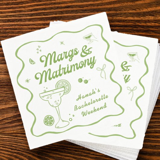 Serviette En Papier Margs et le célibataire du mariage