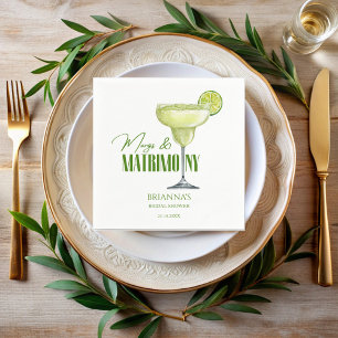 Serviette En Papier Margs et mariage douche de mariée monogrammée