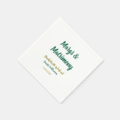 Serviette En Papier Margs et matrimone ajouter nom date enterrement de (Coin)