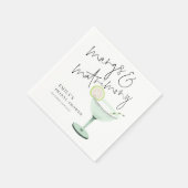 Serviette En Papier Margs et Matrimony Fête de Mariage Margarita  (Coin)