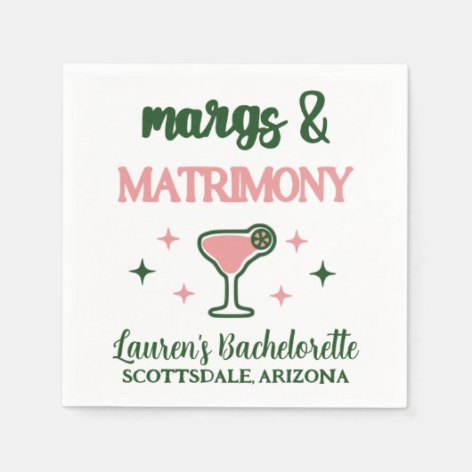 Serviette En Papier Margs & Mariage (Devant)