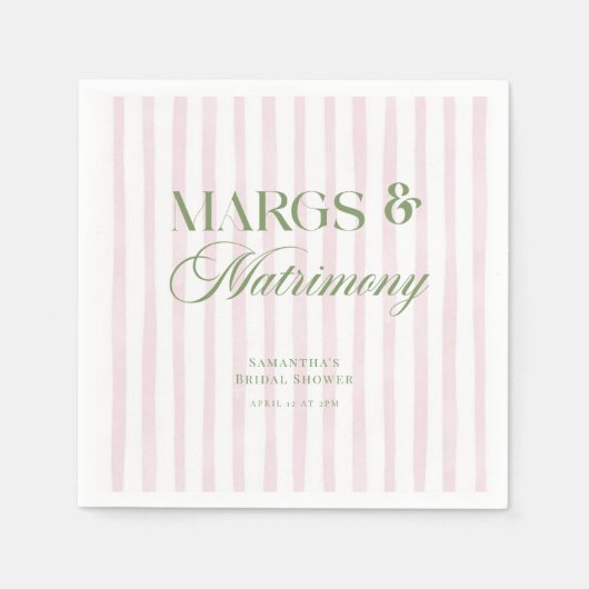 Serviette En Papier Margs & Matrimony Lime Margarita Bridal Shower (Devant)