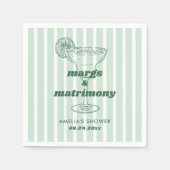 Serviette En Papier Margs & Matrimony Rétro Enterrement de Vie de Jeun (Devant)