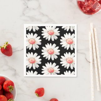 Serviette En Papier Marguerite à points rouges