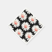 Serviette En Papier Marguerite à points rouges (Coin)