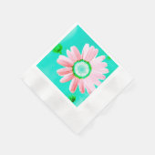 Serviette en papier Marguerite Rose (Coin)