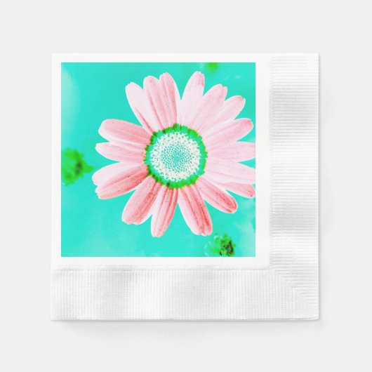 Serviette en papier Marguerite Rose (Devant)
