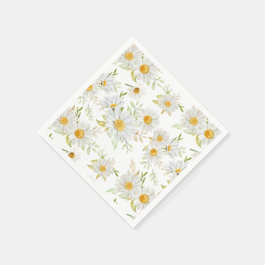 Serviette En Papier Marguerites (Coin)