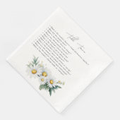 Serviette En Papier marguerites trivia de table mariage (Coin)