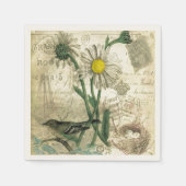 Serviette En Papier marguerites vintages (Devant)