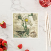 Serviette En Papier marguerites vintages (En situation)