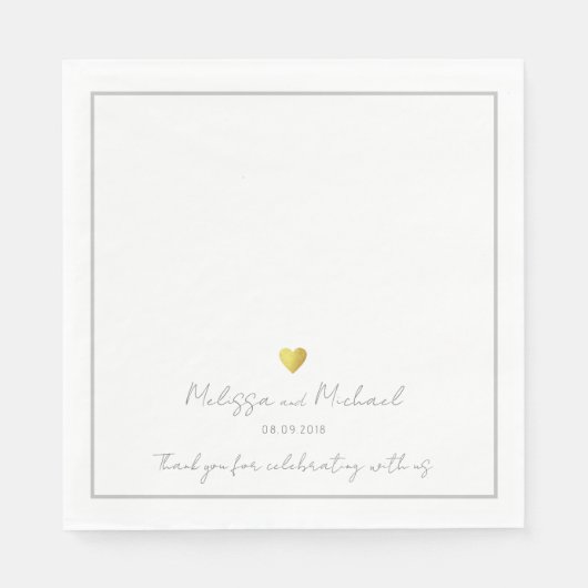 Serviette En Papier Mariage (Devant)