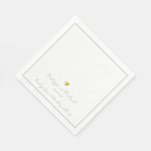 Serviette En Papier Mariage (Coin)