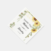 Serviette En Papier Mariage à cordes de tournesol vert Eucalyptus (Coin)