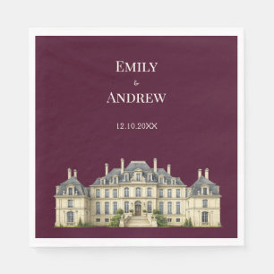 Serviette En Papier Mariage à la Campagne Anglaise de Manoir en Bourgo