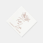 Serviette En Papier Mariage à la citrouille en terre cuite (Coin)