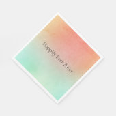 Serviette En Papier Mariage à la menthe orange (Coin)