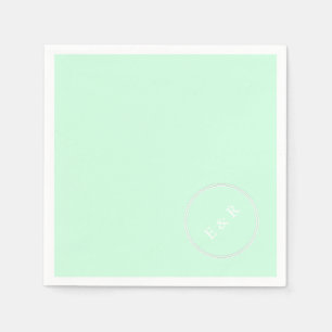 Serviette En Papier Mariage à la menthe verte Pastel