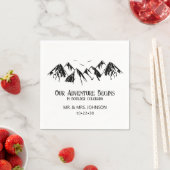 Serviette En Papier Mariage à la Montagne (En situation)
