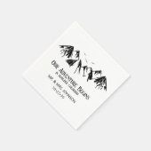 Serviette En Papier Mariage à la Montagne (Coin)