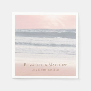 Serviette En Papier Mariage à la Plage Mariage au Bord de la Mer