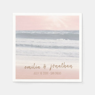 Serviette En Papier Mariage à la Plage Mariage au Bord de Mer