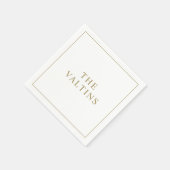 Serviette En Papier Mariage à la typographie simple (Coin)