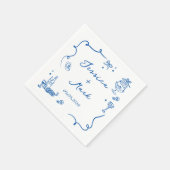 Serviette En Papier Mariage à main blanche (Coin)