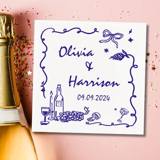 Serviette En Papier Mariage à main blanche
