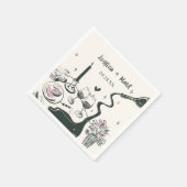 Serviette En Papier Mariage à main fantaisiste (Coin)