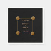 Serviette En Papier Mariage à swirl à noeud triple celtique (Devant)