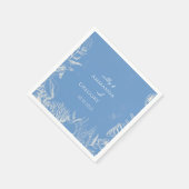 Serviette En Papier Mariage à thème Blue Toile Ocean (Coin)
