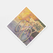 SERVIETTE EN PAPIER MARIAGE À VÉLO DE MATIN MONOGRAM PARTY (Coin)