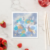 Serviette En Papier mariage Abstrait à fleurs (En situation)