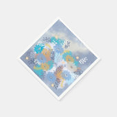Serviette En Papier mariage Abstrait à fleurs (Coin)