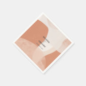 Serviette En Papier Mariage Abstrait en terre cuite de Bohême (Coin)