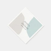 Serviette En Papier Mariage Abstrait moderne de formes simples (Coin)