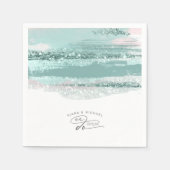 Serviette En Papier Mariage Abstrait Peinture Strokes Nous faisons Tur (Devant)