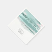 Serviette En Papier Mariage Abstrait Peinture Strokes Nous faisons Tur (Coin)