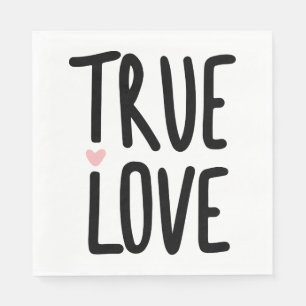 Serviette En Papier Mariage Amour Véritable Fête de Fiançailles Cérémo