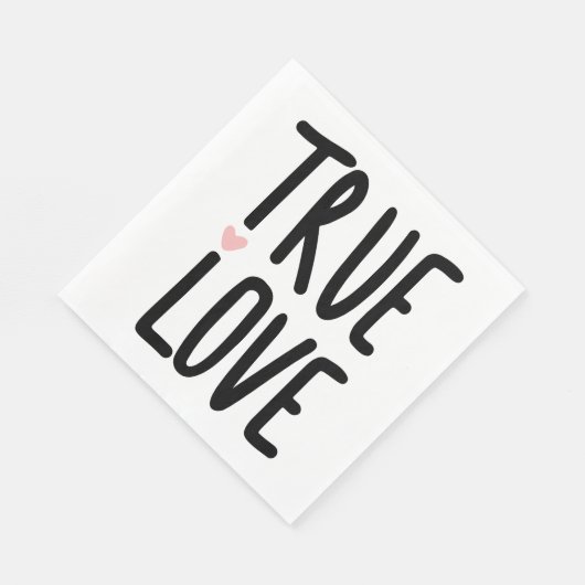 Serviette En Papier Mariage Amour Véritable Fête de Fiançailles Cérémo (Coin)