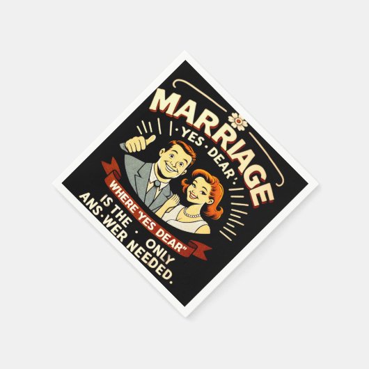 Serviette En Papier Mariage amusant, cadeau d'anniversaire (Coin)