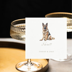 Serviette En Papier Mariage animal de compagnie allemand personnalisé